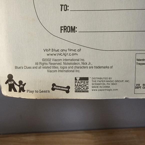 2002 Nick Jr. Blue's Clues Valentines - Picture 6 of 7